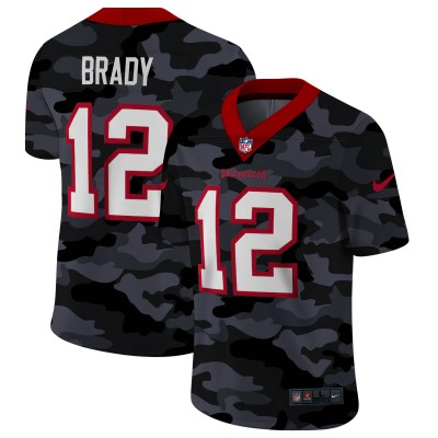 Tampa Bay Buccaneers #12 Tom Brady Men's Nike 2020 Black CAMO Vapor Untouchable Limited Stitched NFL Jersey Men's